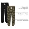 image:imageSimple Joys by Carters Boys 2Pack Pullon Fleece PantsBlackGreen Camo Kid