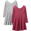 image:imageSimple Joys by Carters Girls 2Pack LongSleeve Dress SetPlumFloral