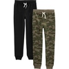 image:imageSimple Joys by Carters Boys 2Pack Pullon Fleece PantsBlackGreen Camo