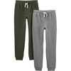 Grey Heather/Olive Kid