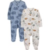 Dusty Blue Bear/Ivory Dinosaur