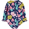 image:imageSimple Joys by Carters Baby Girls Long Sleeve Zipper One Piece SwimsuitFloral