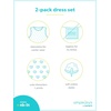 image:imageSimple Joys by Carters Baby Girls Shortsleeve and Sleeveless Dress Sets Pack of 2Dusty BlueWhite Lemon