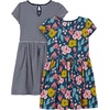 image:imageSimple Joys by Carters Baby Girls Shortsleeve and Sleeveless Dress Sets Pack of 2Indigo FloralWhite Stripe