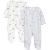 image:imageSimple Joys by Carters Baby Girls 2way Zip Thermal Footed Sleep and Play Pack of 2Floral Goose