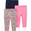 Grey Floral/Navy Dots/Pink Infant