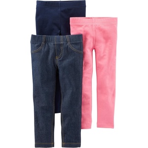 image:imageSimple Joys by Carters Girls 3 pack LeggingsNavyPinkDenim Infant