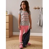 image:imageSimple Joys by Carters BabyGirls 2Pack ShortSleeve Tee ShirtsGrey HeartsPink DinosaurWhite Text Print