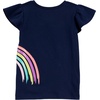 image:imageSimple Joys by Carters BabyGirls 2Pack ShortSleeve Tee ShirtsGrey RainbowLight Orange Mixed PrintNavy Unicorn