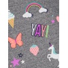 image:imageSimple Joys by Carters BabyGirls 2Pack ShortSleeve Tee ShirtsGrey RainbowLight Orange Mixed PrintNavy Unicorn