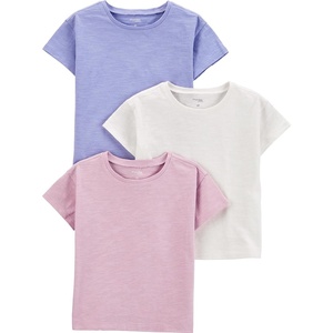 image:imageSimple Joys by Carters BabyGirls 2Pack ShortSleeve Tee ShirtsPurpleBlueWhite
