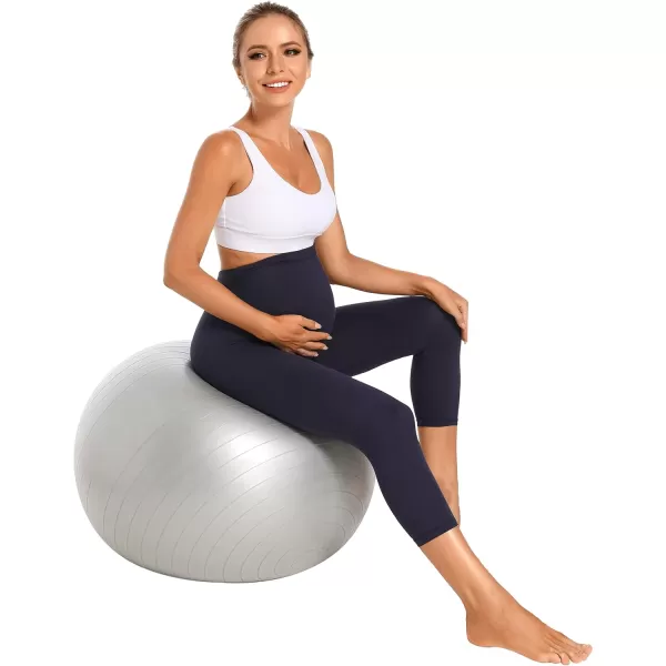 Foucome Women's Maternity Capri Leggings Over The Belly Pregnancy Active Workout Yoga Pants