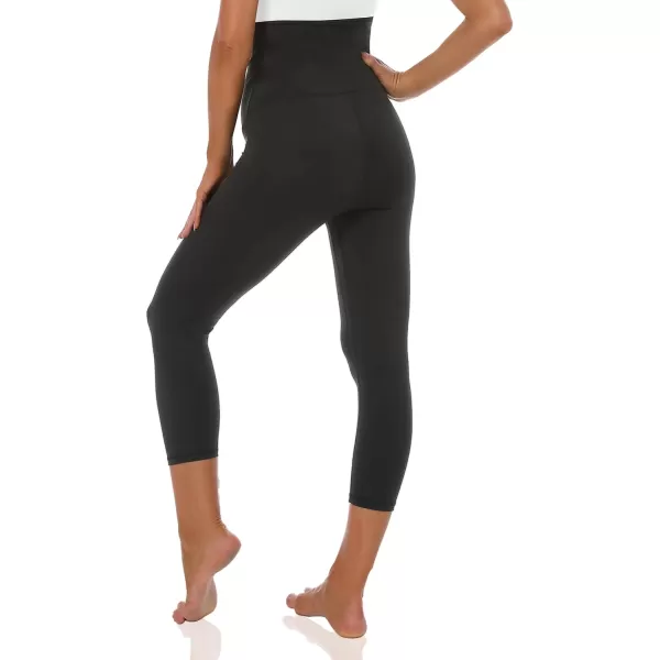 Foucome Women's Maternity Capri Leggings Over The Belly Pregnancy Active Workout Yoga Pants