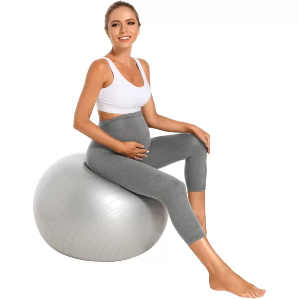 Foucome Women's Maternity Capri Leggings Over The Belly Pregnancy Active Workout Yoga Pants