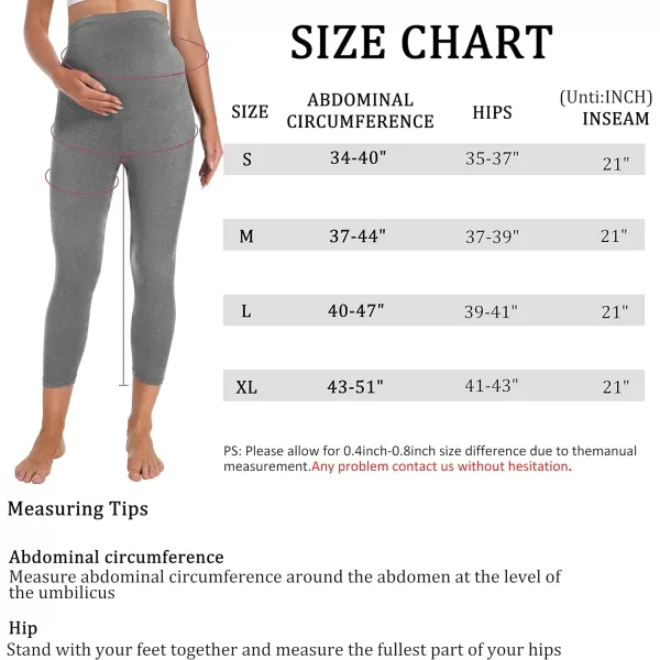 Foucome Women's Maternity Capri Leggings Over The Belly Pregnancy Active Workout Yoga Pants