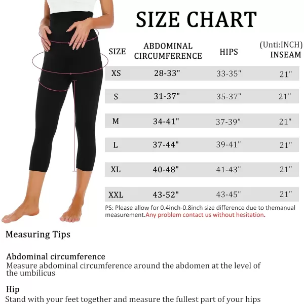 Foucome Women's Maternity Capri Leggings Over The Belly Pregnancy Active Workout Yoga Pants