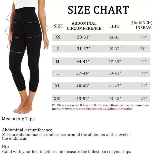 Foucome Women's Maternity Capri Leggings Over The Belly Pregnancy Active Workout Yoga Pants