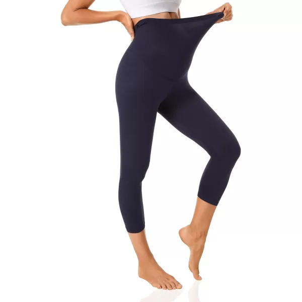 Foucome Women's Maternity Capri Leggings Over The Belly Pregnancy Active Workout Yoga Pants