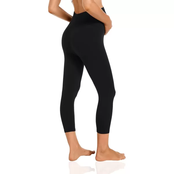 Foucome Women's Maternity Capri Leggings Over The Belly Pregnancy Active Workout Yoga Pants