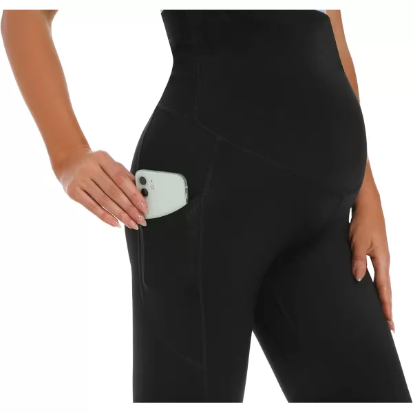 Foucome Women's Maternity Capri Leggings Over The Belly Pregnancy Active Workout Yoga Pants