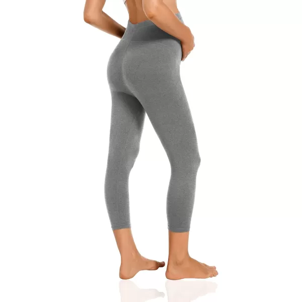 Foucome Women's Maternity Capri Leggings Over The Belly Pregnancy Active Workout Yoga Pants