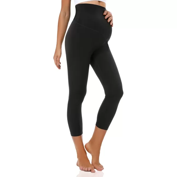 Foucome Women's Maternity Capri Leggings Over The Belly Pregnancy Active Workout Yoga Pants