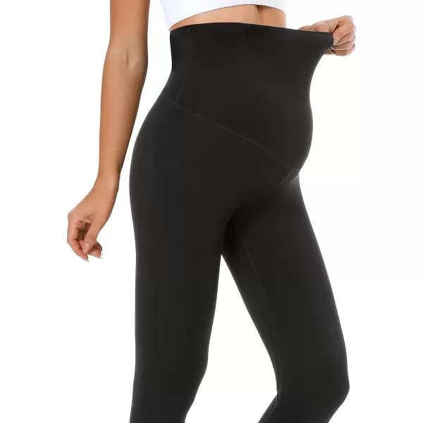 Foucome Women's Maternity Capri Leggings Over The Belly Pregnancy Active Workout Yoga Pants