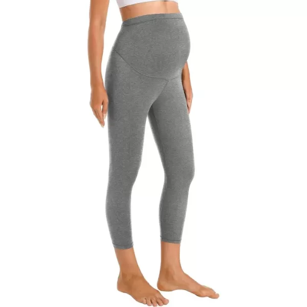 Foucome Women's Maternity Capri Leggings Over The Belly Pregnancy Active Workout Yoga Pants
