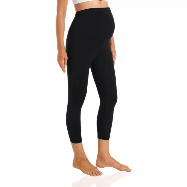 Foucome Women's Maternity Capri Leggings Over The Belly Pregnancy Active Workout Yoga Pants
