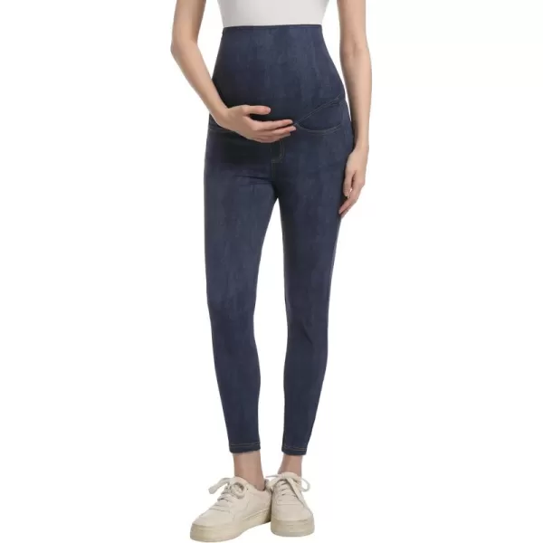 Foucome Maternity Jeans Over The Belly Slim Stretchy Skinny Pants Pregnancy Jeggings for Women