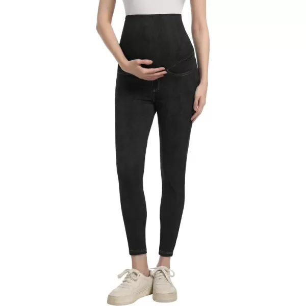 Foucome Maternity Jeans Over The Belly Slim Stretchy Skinny Pants Pregnancy Jeggings for Women