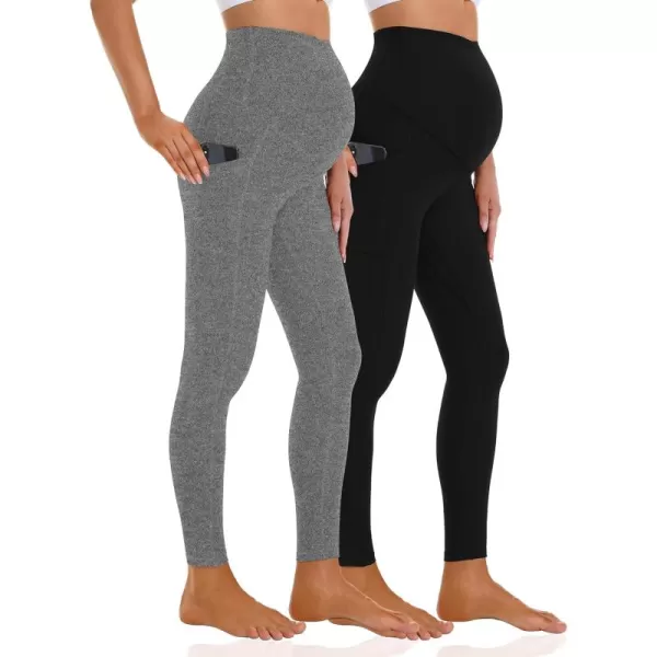2 Pack - Black+melange Grey