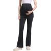 imageFoucome Maternity Bootcut Jeans Stretchy Flare Jeggings Pregnancy Flare Denim Pants Bell Bottoms with PocketsBlack