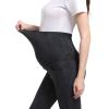 imageFoucome Maternity Bootcut Jeans Stretchy Flare Jeggings Pregnancy Flare Denim Pants Bell Bottoms with PocketsBlack