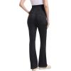 imageFoucome Maternity Bootcut Jeans Stretchy Flare Jeggings Pregnancy Flare Denim Pants Bell Bottoms with PocketsBlack