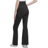 imageFoucome Womens Maternity Flare Leggings Bootcut Pregnancy Yoga Pants with PocketsBlack