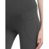 imageFoucome Womens Maternity Flare Leggings Bootcut Pregnancy Yoga Pants with PocketsGrey