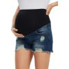 imageFoucome Womens Maternity Jean Shorts Fit Belly Denim Shorts Pregnancy Summer Casual Short Pants31 Dark Blue