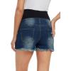 imageFoucome Womens Maternity Jean Shorts Fit Belly Denim Shorts Pregnancy Summer Casual Short Pants31 Dark Blue