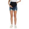 imageFoucome Womens Maternity Jean Shorts Fit Belly Denim Shorts Pregnancy Summer Casual Short Pants31 Dark Blue