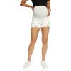 imageFoucome Womens Maternity Jean Shorts Fit Belly Denim Shorts Pregnancy Summer Casual Short Pants31 White