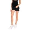 imageFoucome Womens Maternity Jean Shorts Fit Belly Denim Shorts Pregnancy Summer Casual Short Pants48 Black
