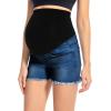 imageFoucome Womens Maternity Jean Shorts Fit Belly Denim Shorts Pregnancy Summer Casual Short Pants48 Dark Blue