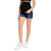 imageFoucome Womens Maternity Jean Shorts Fit Belly Denim Shorts Pregnancy Summer Casual Short Pants48 Dark Blue