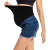 imageFoucome Womens Maternity Jean Shorts Fit Belly Denim Shorts Pregnancy Summer Casual Short Pants48 Dark Blue