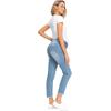 imageFoucome Womens Maternity Jeans Stretch Ripped Boyfriend Jeans Pregnancy Denim Pants with Pockets066  Blue