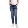 imageFoucome Womens Maternity Jeans Under The Belly Slim Stretchy Skinny Jeggings Comfy Pregnancy Denim PantsDark Blue