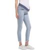 imageFoucome Womens Maternity Jeans Under The Belly Slim Stretchy Skinny Jeggings Comfy Pregnancy Denim PantsLight Blue