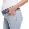 imageFoucome Womens Maternity Jeans Under The Belly Slim Stretchy Skinny Jeggings Comfy Pregnancy Denim PantsLight Blue