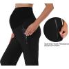 imageFoucome Womens Maternity Joggers Quick Dry Zipper Pockets Scrub Pants Pregnancy SweatpantsBlack